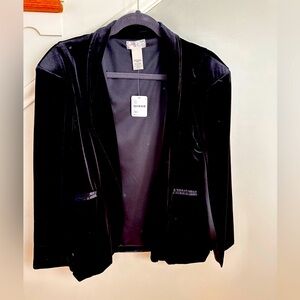 Black Velvet Cape Blazer from Free People